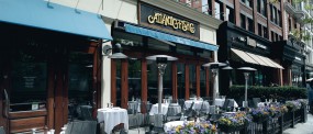 Outdoor dining space at Atlantic Fish Company